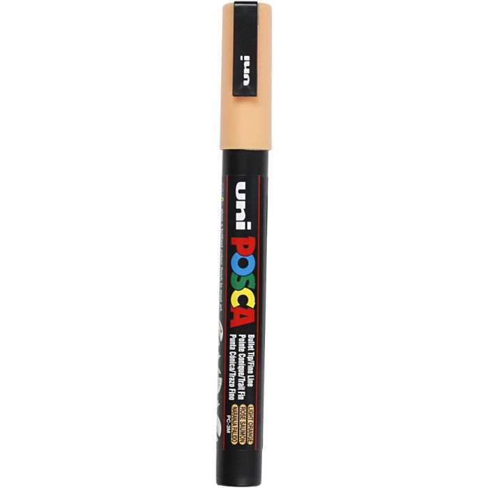 Posca Tusj, nr. PC-3M, strek 0,9-1,3 mm, fine, pale orange, 1 stk.