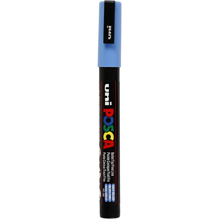 Posca Tusj, nr. PC-3M, strek 0,9-1,3 mm, fine, himmelblå, 1 stk.