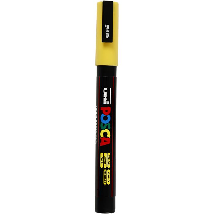 Posca Tusj, nr. PC-3M, strek 0,9-1,3 mm, gul, 1 stk.