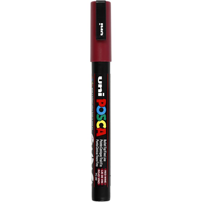 Posca Tusj, nr. PC-3M, strek 0,9-1,3 mm, fine, red wine, 1 stk.
