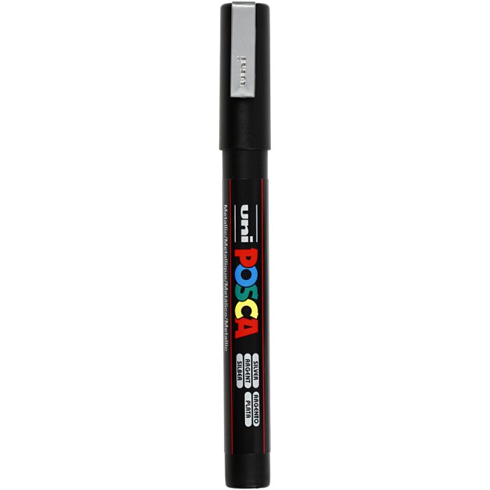 Posca Tusj, nr. PC-3M, strek 0,9-1,3 mm, fine, sølv, 1 stk.