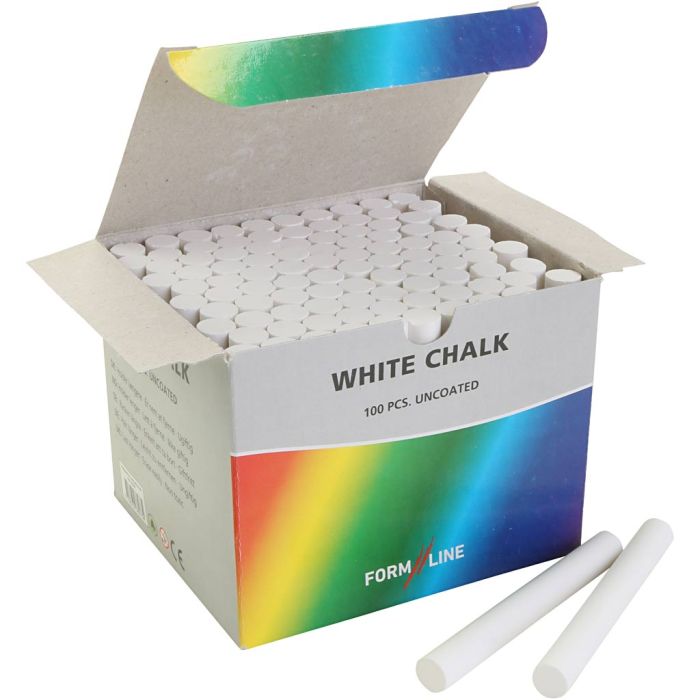 Tavlekritt, hvit, 100 stk./ 1 pk.