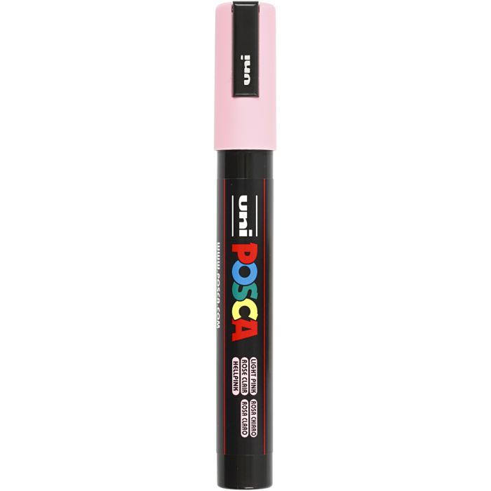 Posca Tusj, nr. PC-5M, strek 2,5 mm, medium, lys pink, 1 stk.