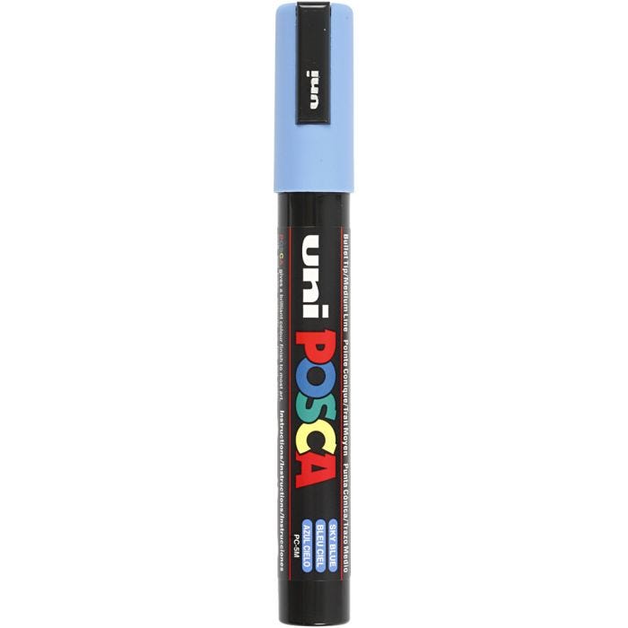 Posca Tusj, nr. PC-5M, strek 2,5 mm, medium, himmelblå, 1 stk.