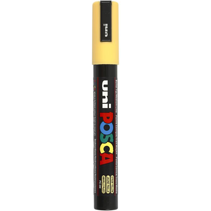 Posca Tusj, nr. PC-5M, strek 2,5 mm, medium, straw yellow, 1 stk.