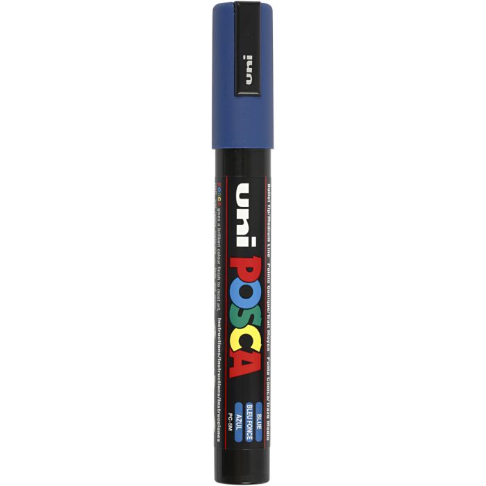 Posca Tusj, nr. PC-5M, strek 2,5 mm, medium, blå, 1 stk.
