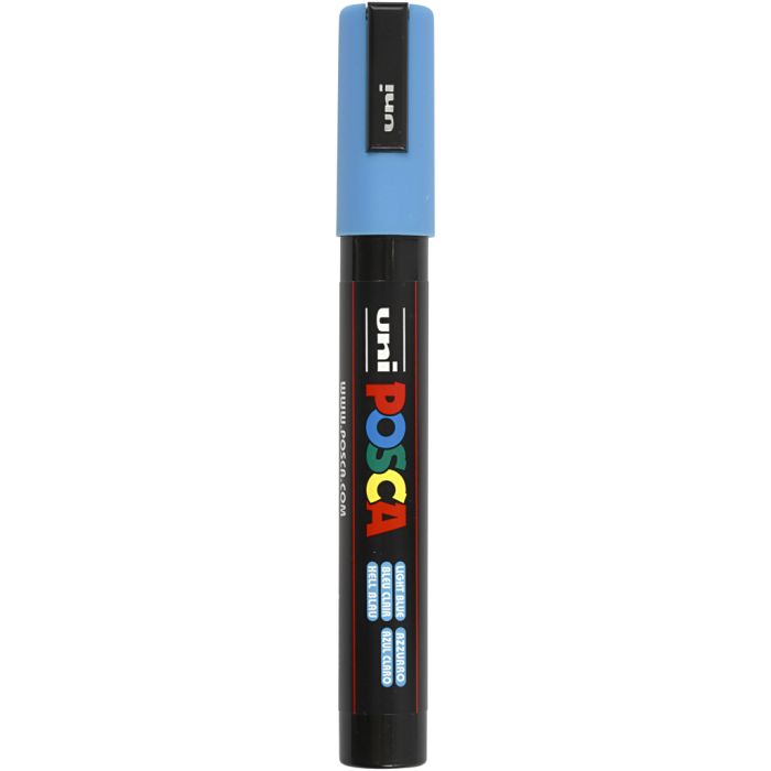 Posca Tusj, nr. PC-5M, strek 2,5 mm, medium, lys blå, 1 stk.