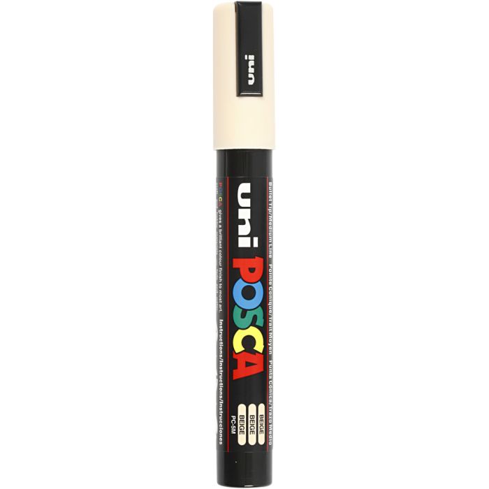 Posca Tusj, nr. PC-5M, strek 2,5 mm, medium, beige, 1 stk.