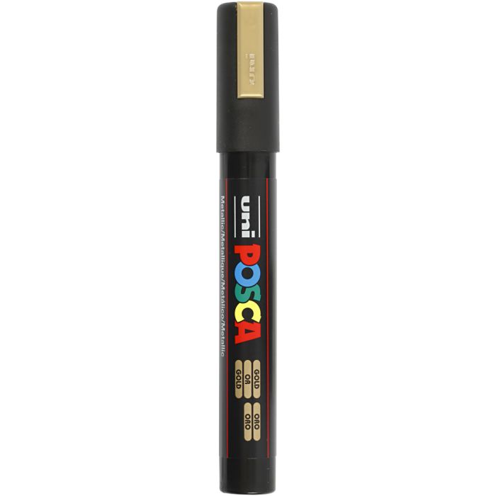 Posca Tusj, nr. PC-5M, strek 2,5 mm, medium, gull, 1 stk.