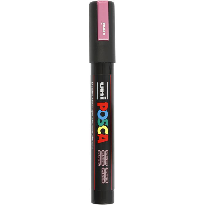 Posca Tusj, nr. PC-5M, strek 2,5 mm, medium, metallic pink, 1 stk.