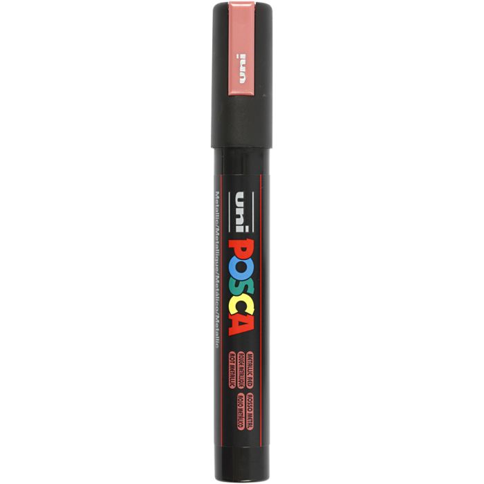 Posca Tusj, nr. PC-5M, strek 2,5 mm, medium, metallrød, 1 stk.