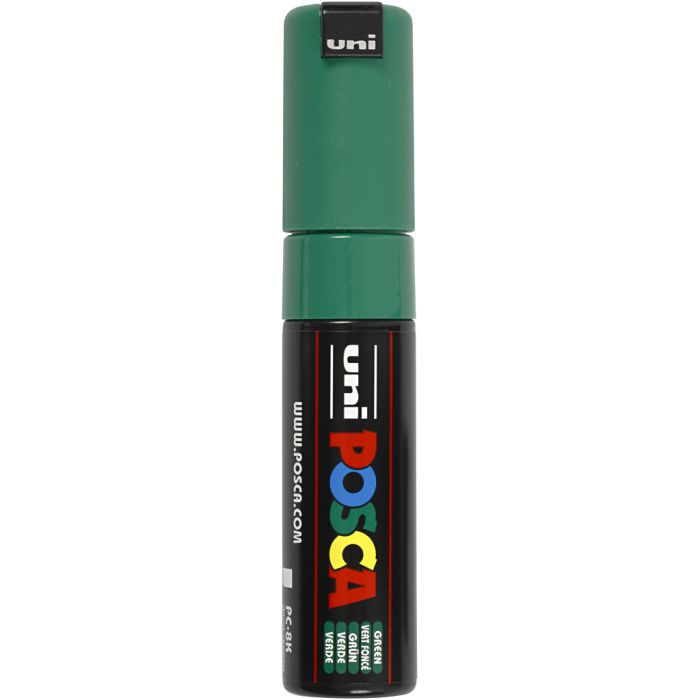 Posca Tusj, nr. PC-8K, strek 8 mm, bred, grønn, 1 stk.