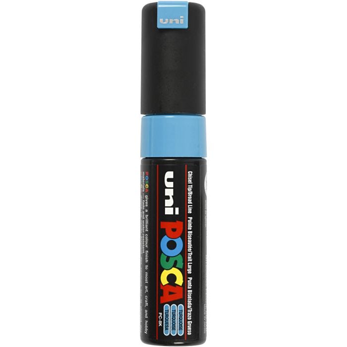 Posca Tusj, nr. PC-8K, strek 8 mm, bred, turkis, 1 stk.