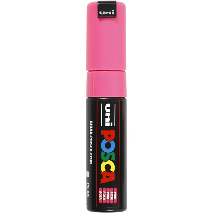 Posca Tusj, nr. PC-8K, strek 8 mm, bred, pink, 1 stk.