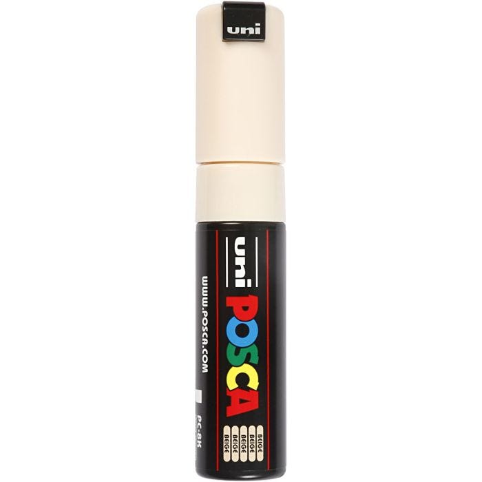 Posca Tusj, nr. PC-8K, strek 8 mm, bred, beige, 1 stk.