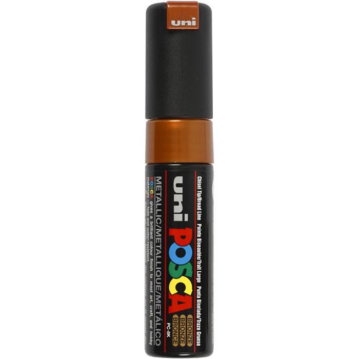 Posca Tusj, nr. PC-8K, strek 8 mm, bred, bronse, 1 stk.
