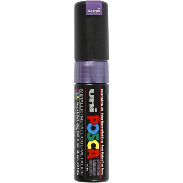 Posca Tusj, nr. PC-8K, strek 8 mm, bred, metallic violet, 1 stk.