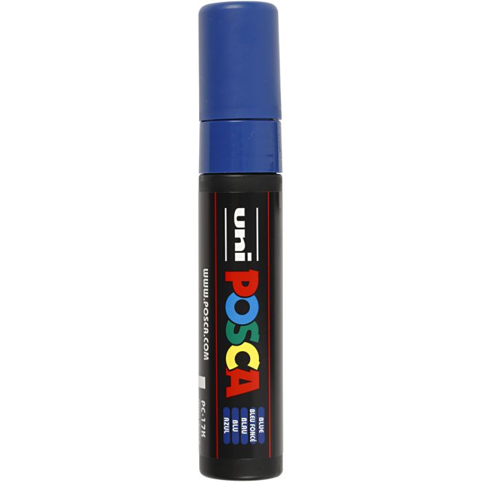 Posca Tusj, nr. PC-17K, strek 15 mm, ekstra bred, blå, 1 stk.