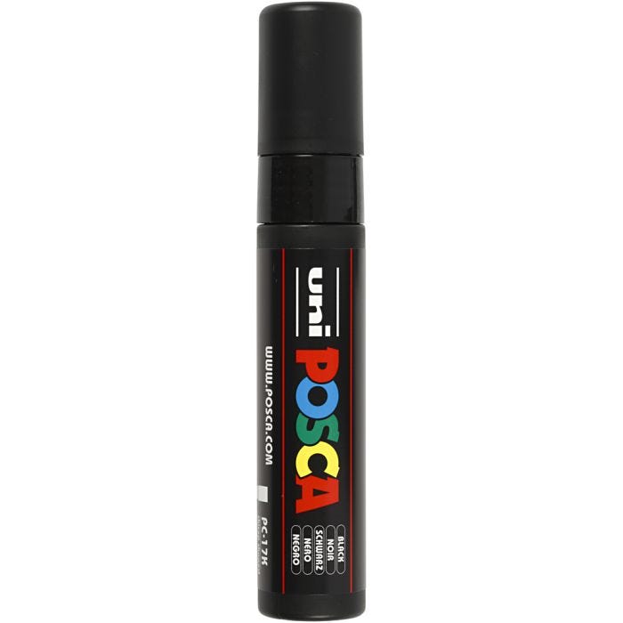 Posca Tusj, nr. PC-17K, strek 15 mm, ekstra bred, svart, 1 stk.