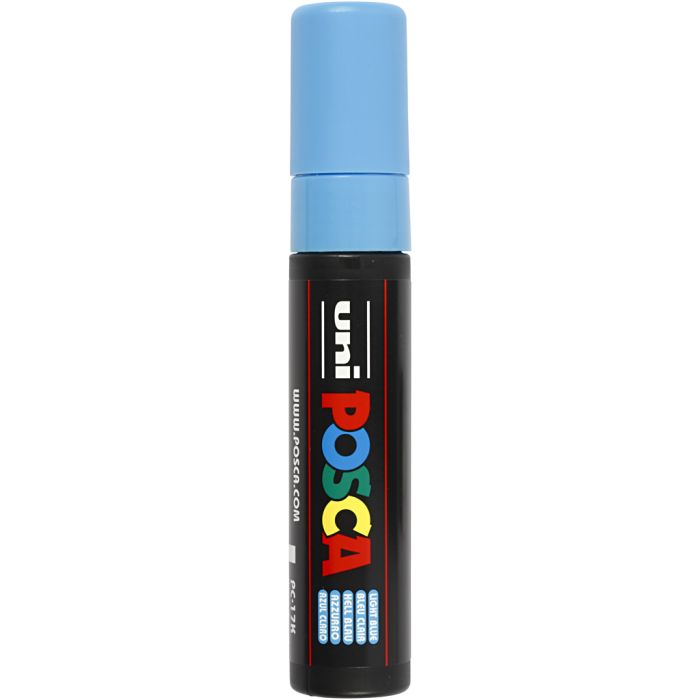 Posca Tusj, nr. PC-17K, strek 15 mm, ekstra bred, lys blå, 1 stk.