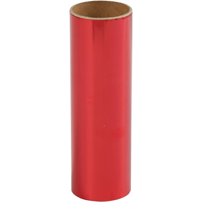 Dekorasjonsfolie, B: 15,5 cm, tykkelse 0,02 mm, rød, 50 cm/ 1 rl.