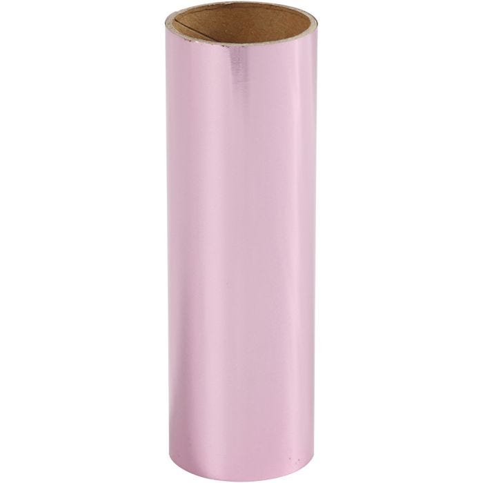 Dekorasjonsfolie, B: 15,5 cm, tykkelse 0,02 mm, pink, 50 cm/ 1 rl.