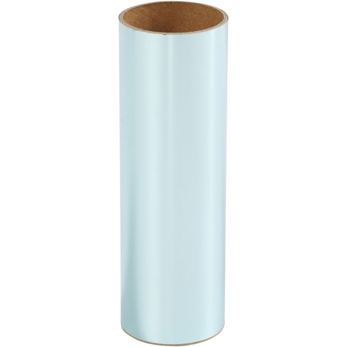 Dekorasjonsfolie, B: 15,5 cm, tykkelse 0,02 mm, lys blå, 50 cm/ 1 rl.