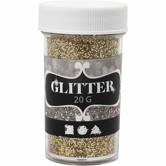 Glitter, gull, 20 g/ 1 boks