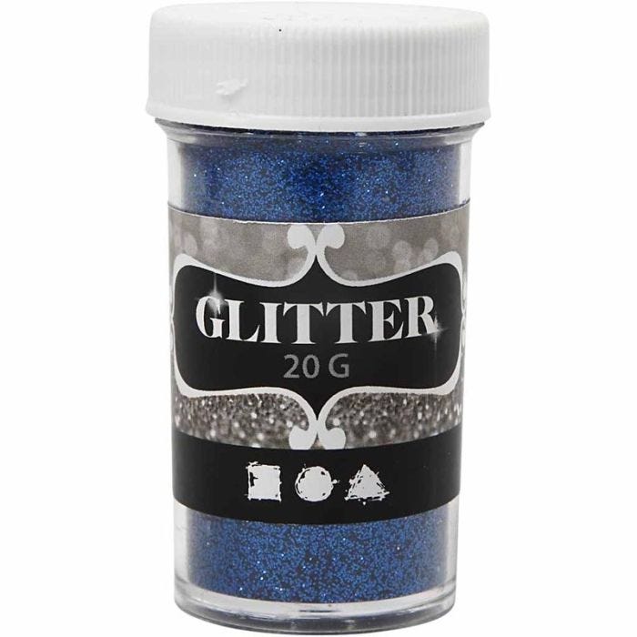 Glitter, blå, 20 g/ 1 boks