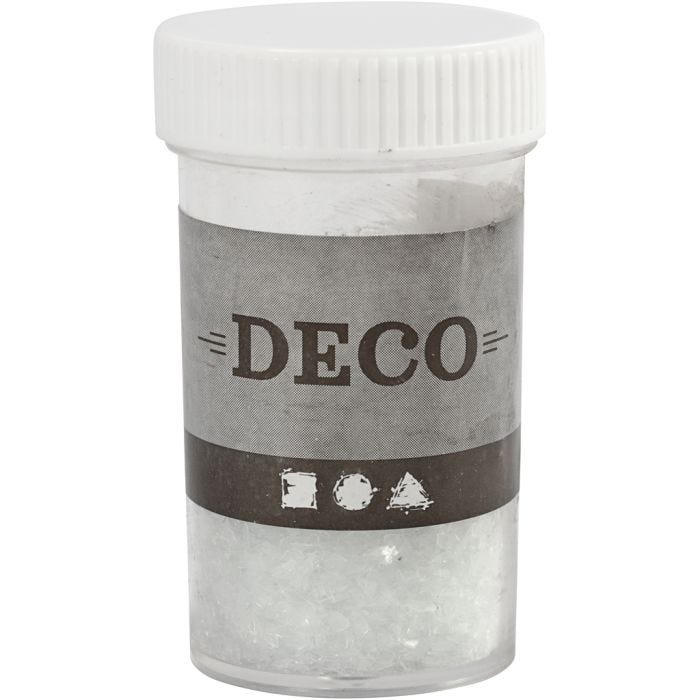 Glitter, str. 1-3 mm, transparent, 30 g/ 1 boks