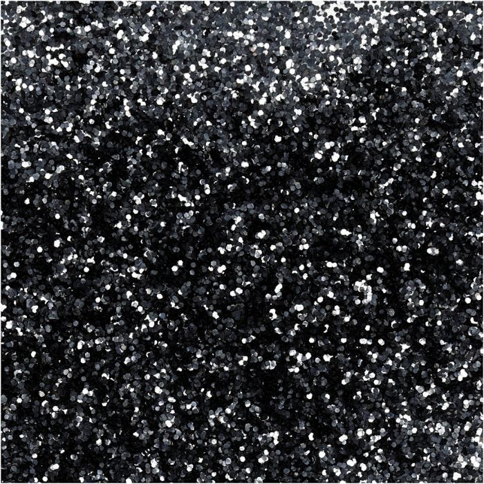 Bioglitter, dia. 0,4 mm, svart, 10 g/ 1 boks