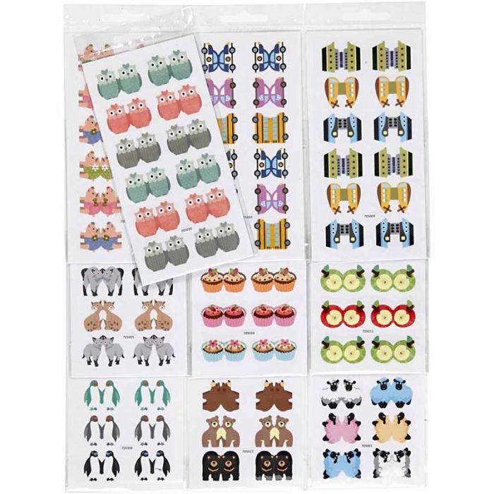 Index stickers, ark 7,5x15 cm, 10 pk./ 1 pk.