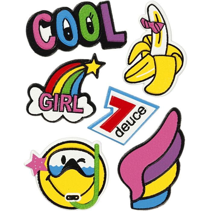 Soft stickers, Cool girl, ark 12,2x17,75 cm, 1 ark