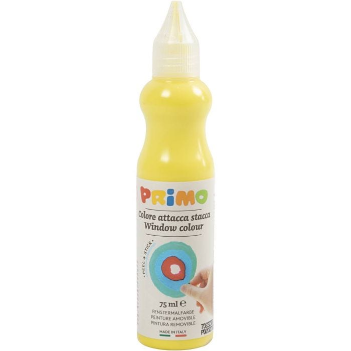 Vindusmaling, D: 3,2 cm, gul, 75 ml/ 1 fl.