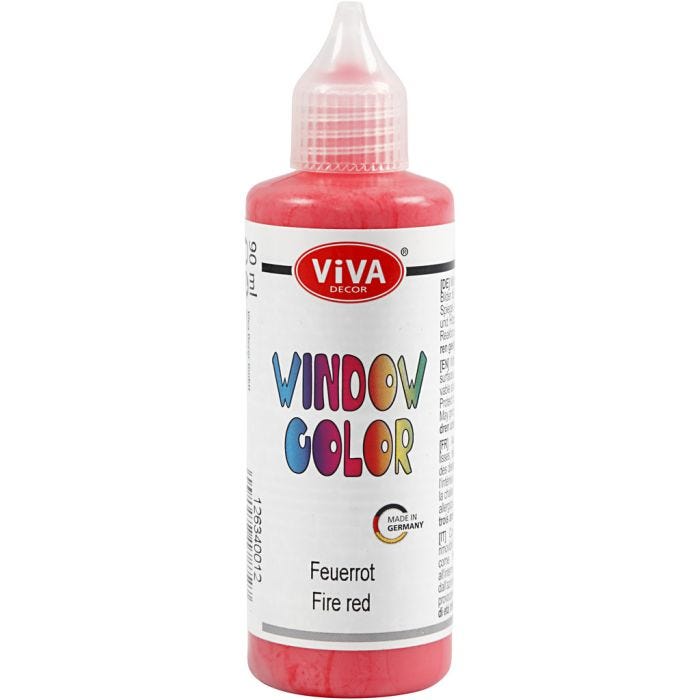 Window Color, rød, 90 ml/ 1 fl.