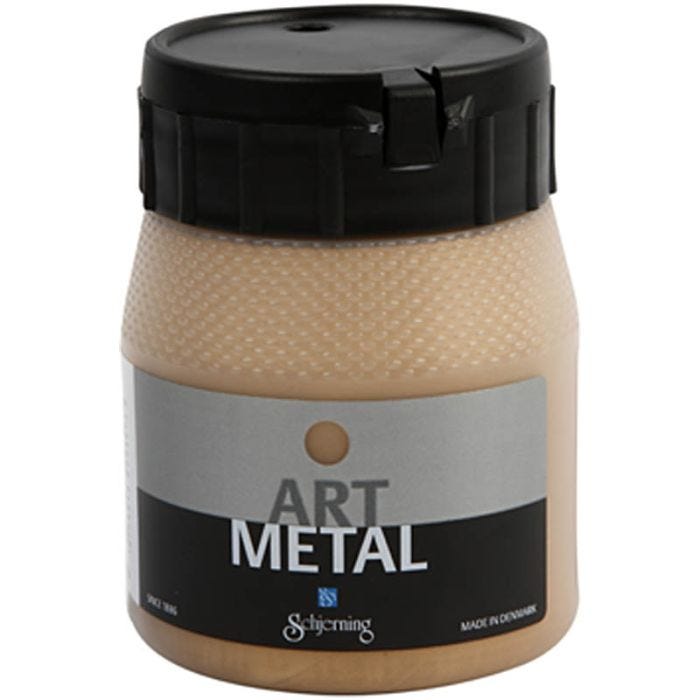 Hobbymaling Metallic, mellomgull(5104), 250 ml/ 1 fl.