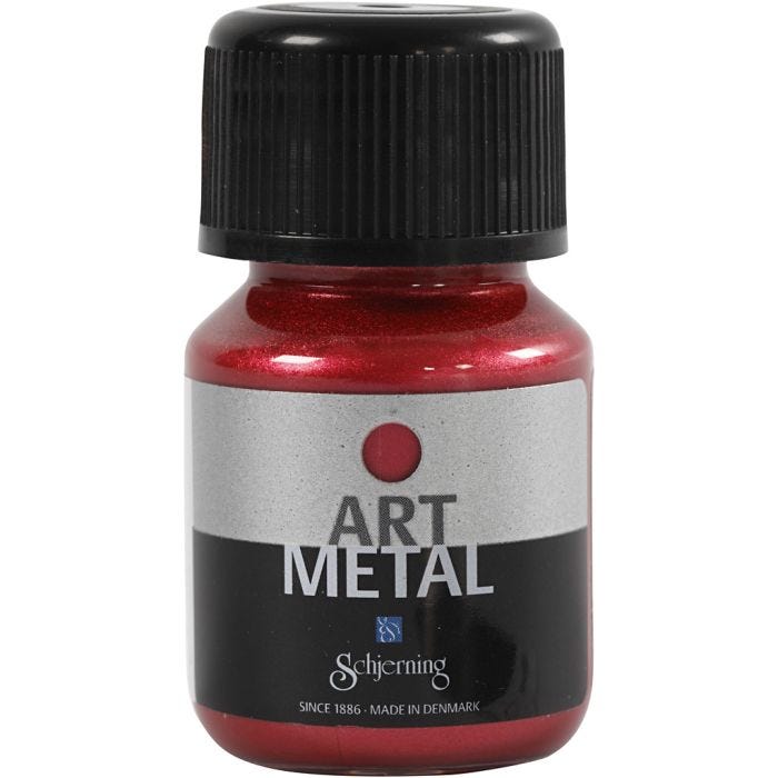 Hobbymaling Metallic, lava rød(5112), 30 ml/ 1 fl.