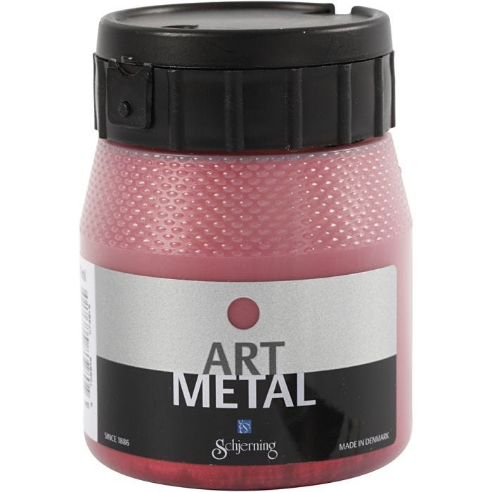 Hobbymaling Metallic, lava rød(5112), 250ml/ 1 fl.