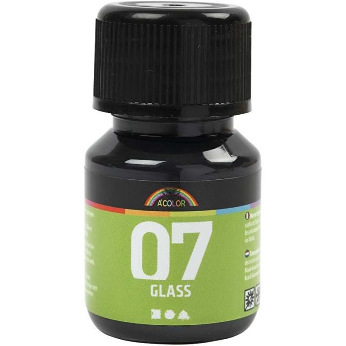 A-Color Glass, svart, 30 ml/ 1 fl.