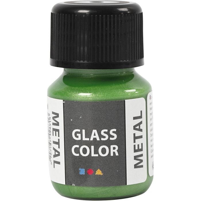 Glass Color Metal, grønn, 30 ml/ 1 fl.