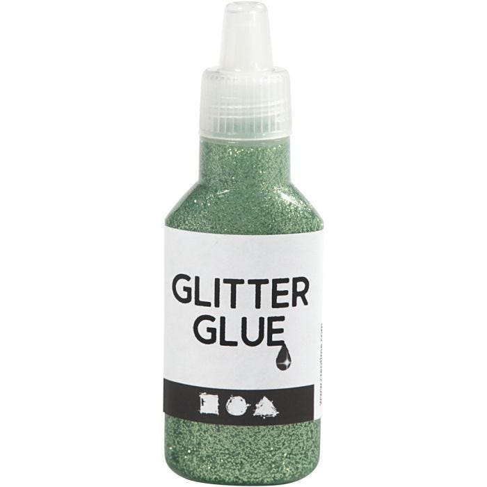 Glitterlim, grønn, 25 ml/ 1 fl.
