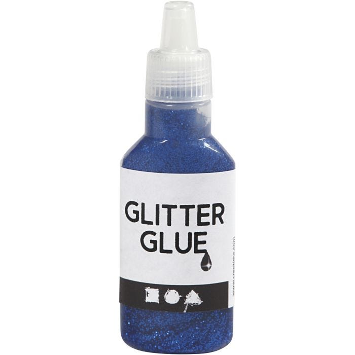 Glitterlim, mørk blå, 25 ml/ 1 fl.