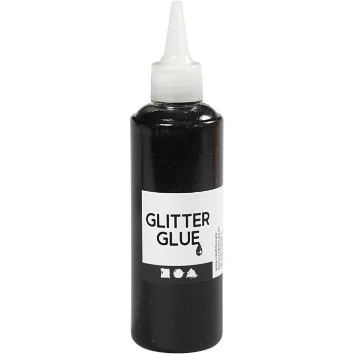 Glitterlim, svart, 118 ml/ 1 fl.