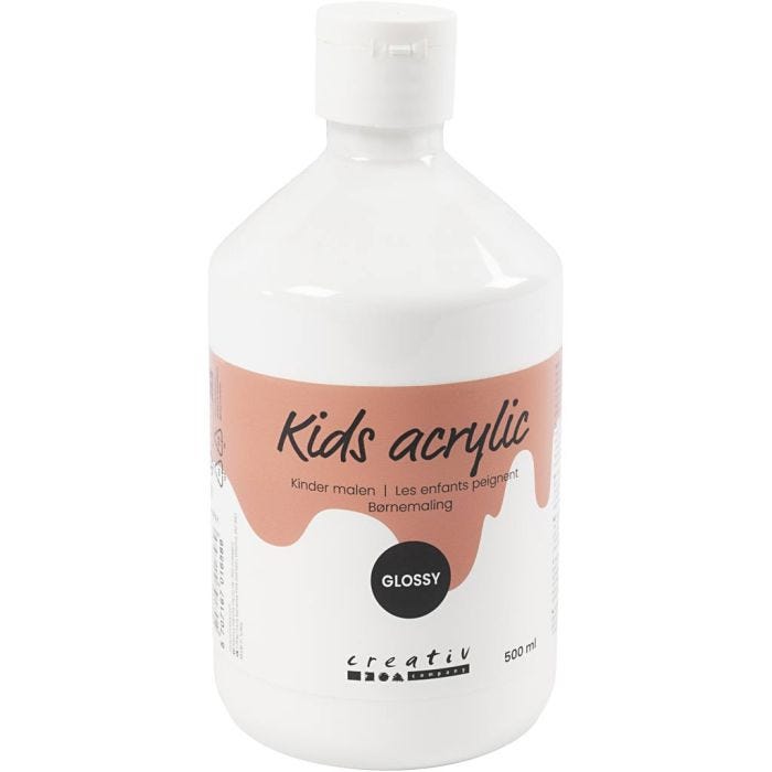 Akrylmaling Blank, hvit, 500 ml/ 1 fl.