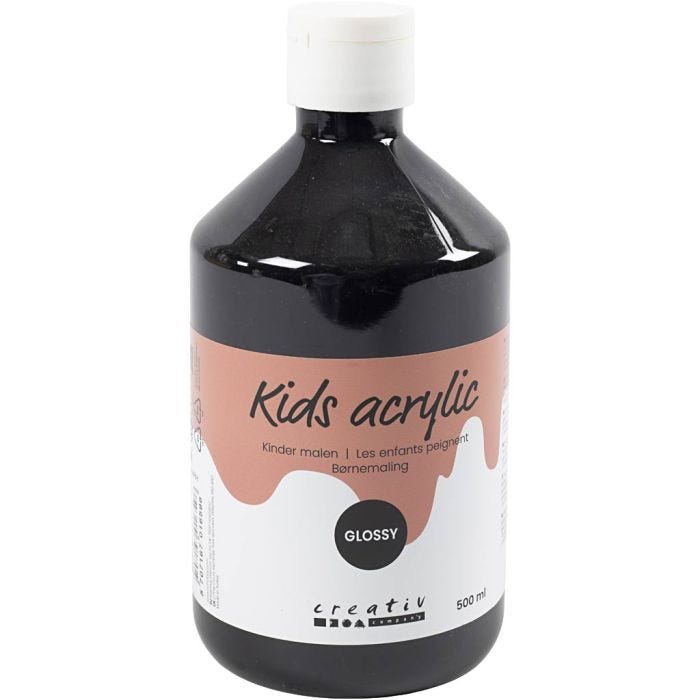 Akrylmaling Blank, svart, 500 ml/ 1 fl.