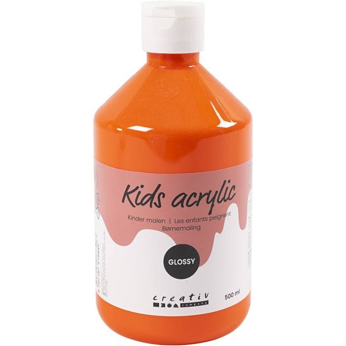 Akrylmaling Blank, orange, 500 ml/ 1 fl.