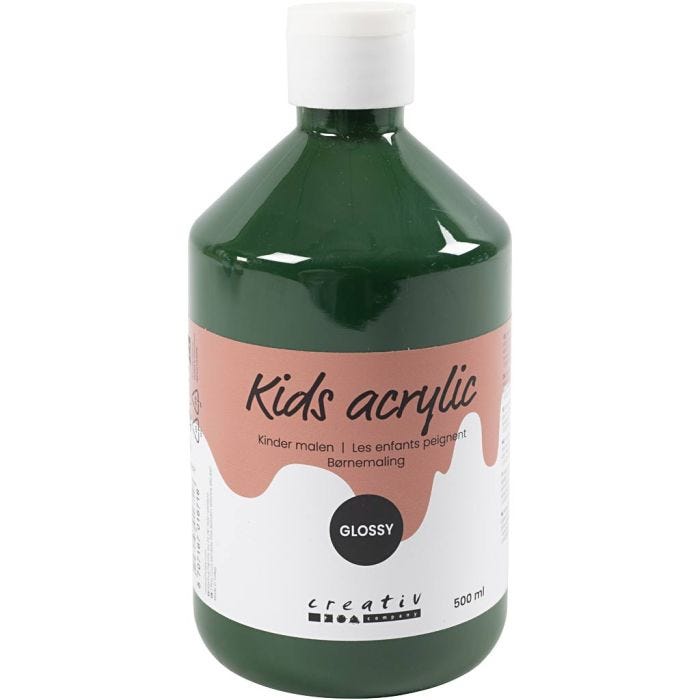 Akrylmaling Blank, mørk grønn, 500 ml/ 1 fl.