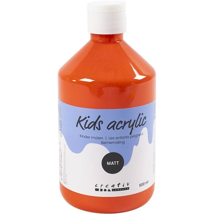 Akrylmaling Matt, orange, 500ml/ 1 fl.