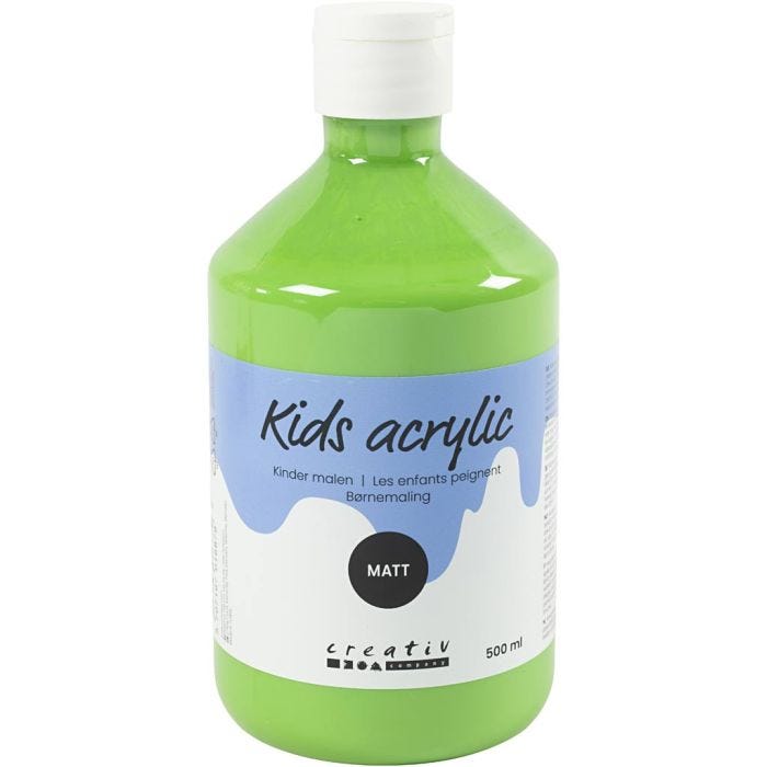 Akrylmaling Matt, lys grønn, 500 ml/ 1 fl.