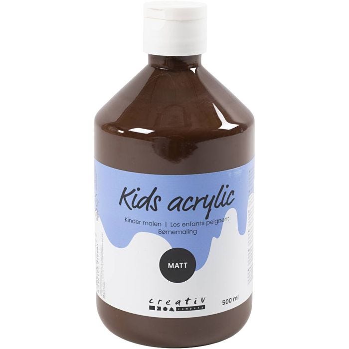 Akrylmaling Matt, brun, 500 ml/ 1 fl.